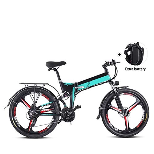 Vélos électriques : CARACHOME Vélo électrique Adulte, vélo électrique Homme et Femme avec Batterie de Sac supplémentaire et écran LCD, autonomie 35-40Km | 350 W * 48 V * 10, 4 Ah, Bleu