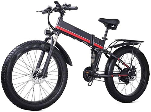 Vélos électriques : CASTOR Vélo électrique pliable de 66 cm - 1000 W - 48 V / 12, 8 Ah - Pour VTT, motoneige - Écran LED - Pour l'extérieur, le cyclisme, les voyages, les exercices