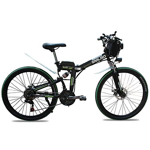 Vélos électriques : CBA BING Vlo de Montagne Pliant lectrique, Vlo de Banlieue E-Bike avec Chargement de Batterie au Lithium 36V, Vlo lectrique 21 Vitesses et Deux Modes de Travail