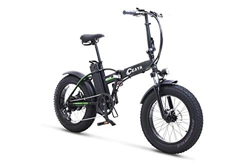 Vélos électriques : Ceaya Vélos électriques 500W 48V Offroad Fat 20 * 4.0 Pneus Vélo de Montagne électrique E-Bike avec siège arrière