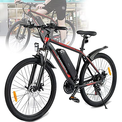 Vélos électriques : CHEIRS Vélo électrique pour Adulte26 Vélo de Montagne électrique, 36V 10Ah Batterie Li-ION Amovible, avec Affichage des Instruments LCDJusqu'à 35 KM / H avec 21 Vitesses, Black