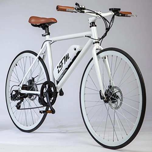 Vélos électriques : City Bike lectrique homme blanche Batterie Lithium 26