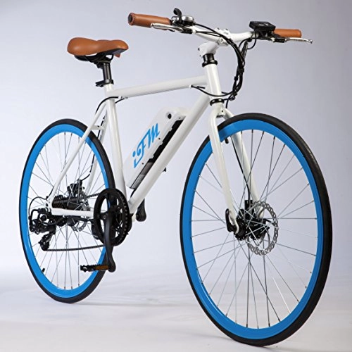 Vélos électriques : City Bike lectrique homme bleu Batterie Lithium 26