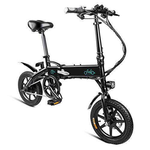 Vélos électriques : Clenp Vélo électrique, Vélo électrique Léger Pliable Rechargeable pour Le Cyclisme en Plein Air Noir