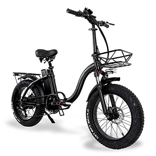 Vélos électriques : CMACEWHEEL Y20 Vélo Électrique Adulte 20 Pouces Roue Pliant E-Bike Vélo De Montagne 4.0 Gros Pneu Vélo Neige (Standard, 15Ah)