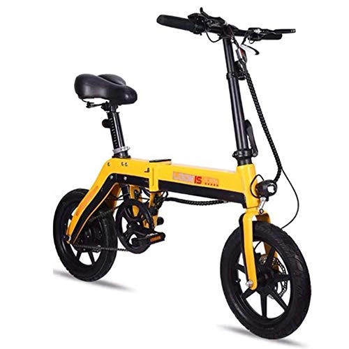 Vélos électriques : CXYDP Vélos Électriques Pliants avec 250W 36V 8AH Batterie Lithium-ION Électrique Ville Bicyclefor Adulte Sports Cyclisme Voyage Trajets, Jaune