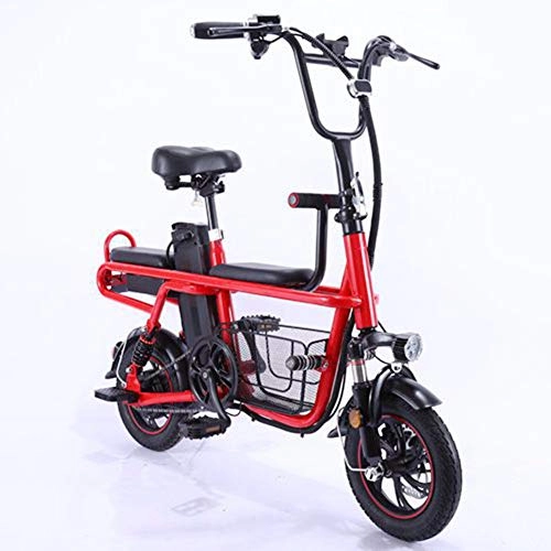Vélos électriques : CYC Vélo Électrique Pliant 12" Vélo électrique de Ville avec Batterie Amovible 48v / 10 Ah Jusqu'à 24km / h 240W Trottinette Electrique Adulte Unisexe, Rouge
