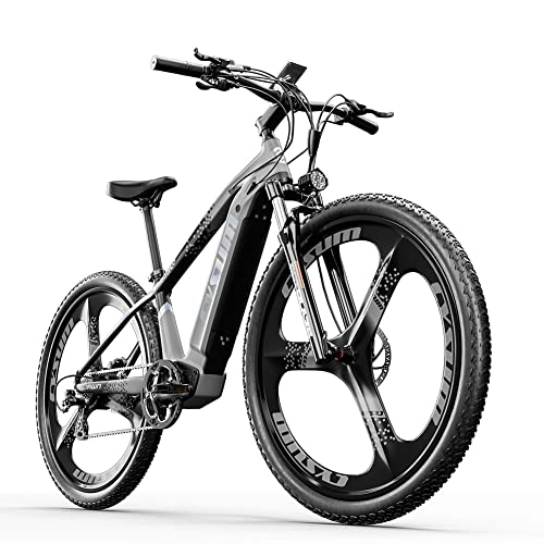 Vélos électriques : Cysum M520 Vélo électrique pour Homme, 29" Mountain Ebike, Batterie 48 V * 14 Ah, Freins à Disque hydrauliques (Gris Noir)