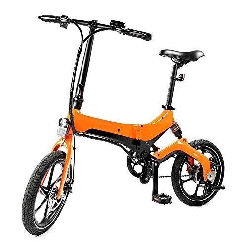 Vélos électriques : D&XQX Vélo électrique Pliable, 16 '' Pneus en Nylon pneumatiques, 36V 5.2Ah Batterie Rechargeable au Lithium, siège réglable, Portable vélo Pliant, Le Mode de croisière