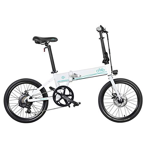 Vélos électriques : D4S Vélo électrique Pliable pour Adultes 20 Pouces, Trois Modes de Conduite, E-Bike Portable léger en Alliage d'aluminium, Ebike de Montagne de Snow Beach pour Adolescent et Adultes (Blanc)