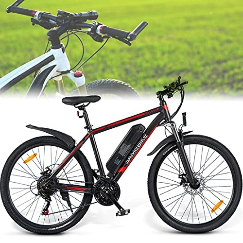 Vélos électriques : DDCHH Pneus de vélo électrique Pliant 26 Pouces avec 36V / 10Ah Batterie au Lithium Amovible et Lumières LED, 1000W Moteur, Jusqu'à 45 KM / H avec Shimano 21 Vitesses, Black