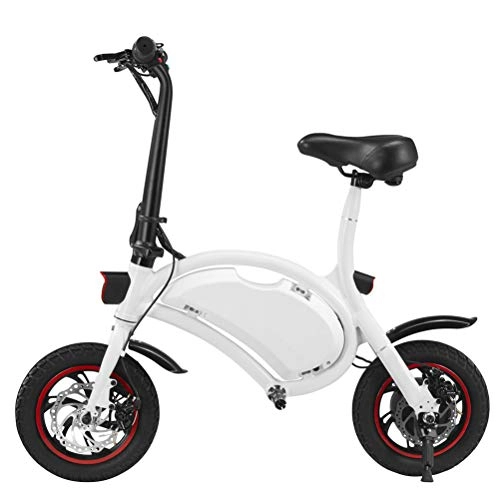 Vélos électriques : DOS Vlo lectrique / vlo lectrique / Scooter Pliant 350W Ebike avec Porte de 12 Milles, Rglage de Vitesse APP, Blanc