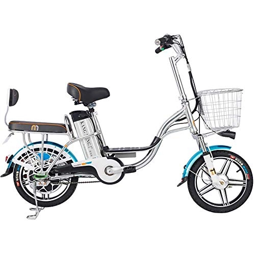 Vélos électriques : Dpliu-HW Vélos électriques Vélo électrique Multi-Fonction pédale 48V Batterie au Lithium vélo Voiture de Batterie Adulte Alliage d'aluminium de 16 Pouces (Color : A)