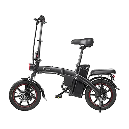 Vélos électriques : DYU Vélo Électrique Pliant, 14" City E-Bike Adulte Pliant, Puissant Moteur 350W, Vitesse jusqu'à 25 km / h, 40km la Longue Portée, Amovible 48V 7.5Ah Batterie Lithium Rechargeable