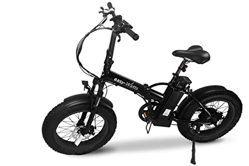 Vélos électriques : Easy-Watts VTT Électrique Vélo à Assistance VAE VTC 250 W e-Nomad Batterie Amovible LG 50 Km D'Autonomie 10 Ah Normes CE Garantie 2 Ans Pièce Et Main D’œuvre Adulte Pliable (Noir)