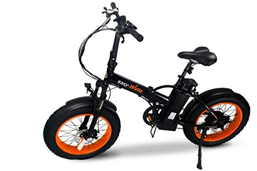 Vélos électriques : Easy-Watts VTT Électrique Vélo à Assistance VAE VTC 250 W e-Nomad Batterie Amovible LG 50 Km D'Autonomie 10 Ah Normes CE Garantie 2 Ans Pièce Et Main D’œuvre Adulte Pliable (Orange)