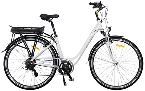 Vélos électriques : Ebici City 5000 Eco 36 V Vélo électrique 28" Pedelec pour homme et femme, roue pour ville, E-Bike, moteur arrière 250 W, batterie lithium-ion 11 Ah 396 Wh