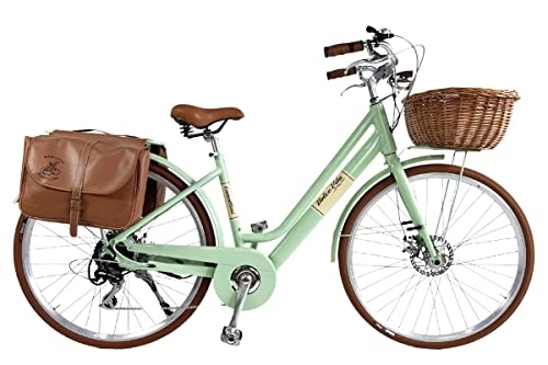 Vélos électriques : Ebike e-bike vélo électrique doux vie vélo vélo assisté vintage via Vénétie rétro ctb citybike Citylife (Vert Clair)