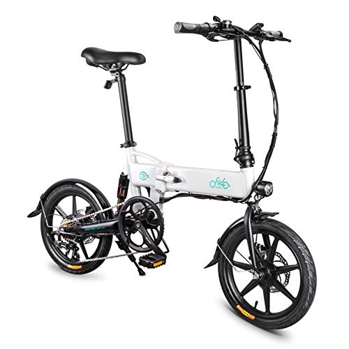 Vélos électriques : eecoo Vlo lectrique, FIIDO D2 7.8Ah Vlo Pliant, Vlo lectrique Jusqu' 25 km / H 250 W, Roues de 16 Pouces, avec cran LED et Support de Tlphone USB, Unisexe Adulte Blanc