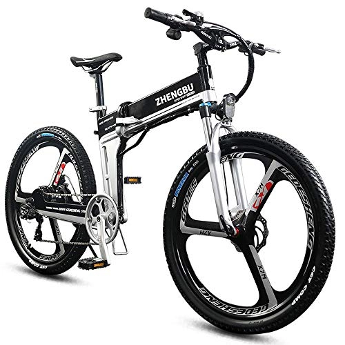 Vélos électriques : Electric Bicycle Vlo lectrique 400W 48V Folding Mountain Bike Max Load 330lb 26 inch E-Bike Mileage 90km A
