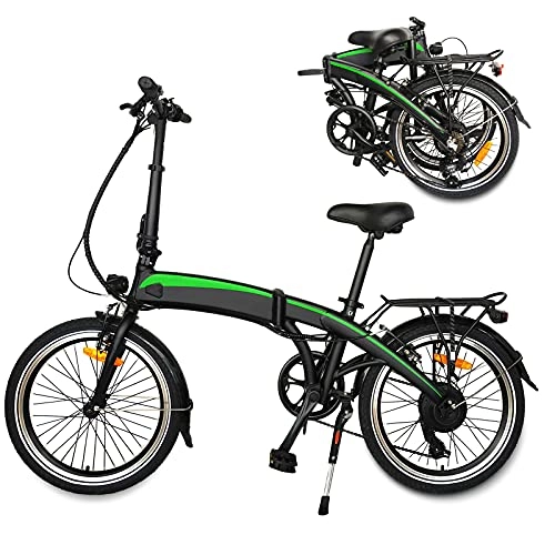 Vélos électriques : Electric Bike Folding Frame, 250W 20 inch Commuter E-Bike Hidden 7.5AH Lithium-ION Battery Removable, Autonomie jusqu'à 50-55km, Capacité de Charge 120KG, Adulte Unisexe