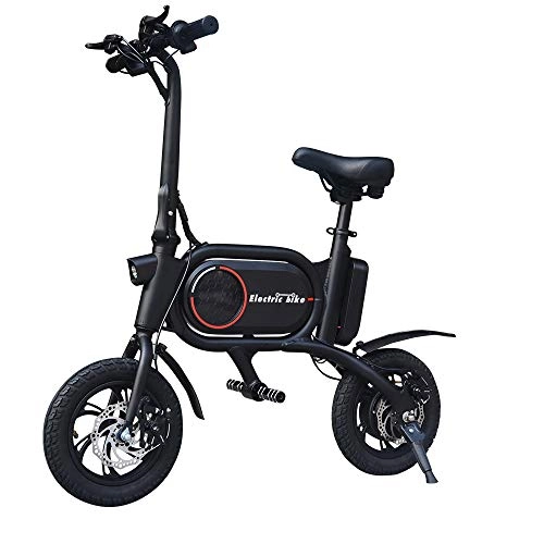 Vélos électriques : European Stock Vélo électrique pour adulte 36 V / 6 Ah Batterie amovible 350 W Cadre pliable Vélo électrique portable 12