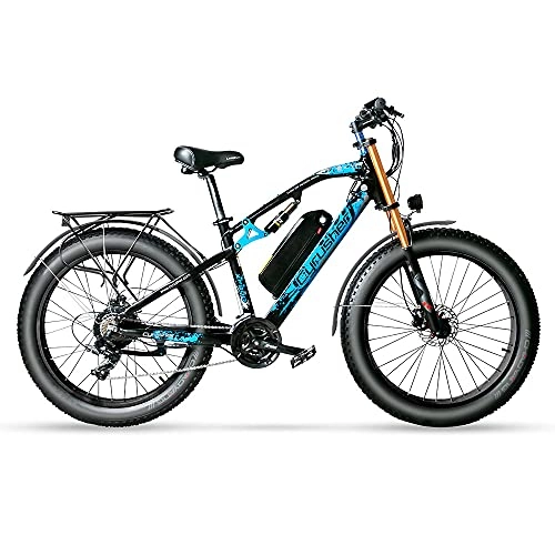 Vélos électriques : Extrbici E-Bike à Suspension complète avec Batterie Lithium-ION 17A 48V, Vitesse Maxi de la Moto 40km / h