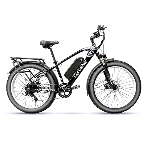 Vélos électriques : Extrbici Vélo Electrique de Montagne pour Homme et Femme avec Batterie au Lithium Imperméable à Bande Epaisse 48V13AH XF650 Blanc