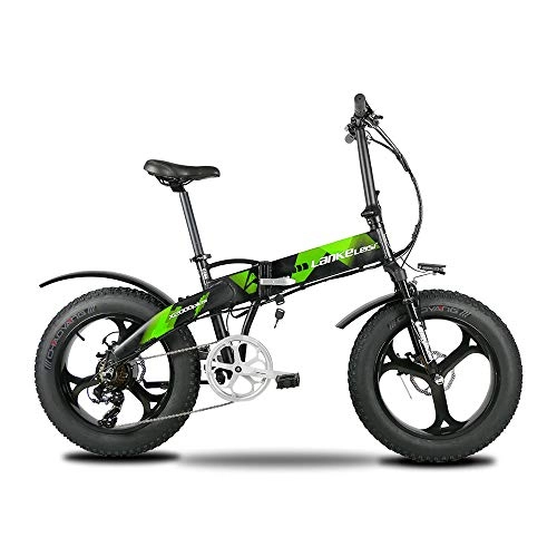 Vélos électriques : Extrbici Vélo Pliable électrique Homme Femme Gros Pneu VTT 500 W 48 V Tout Terrain Adult Trois Modes de Conduite 7 Vitesses X2000Plus（Vert Noir）