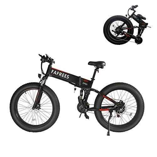 Vélos électriques : Fafrees FF91 Vélo électrique pliable, 26 x 4 pouces Fat Bike électrique avec application, 48 V 10 Ah batterie amovible VTT vélo électrique, vélo de montagne pour adultes