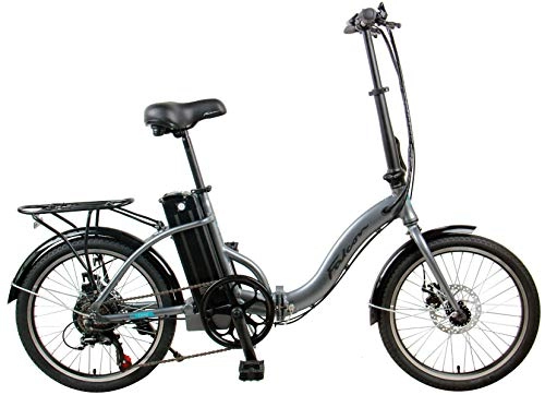 Vélos électriques : Falcon Crest Vélo électrique Pliable Unisexe 36 V 10 Ah Gris foncé Cadre 38, 1 cm