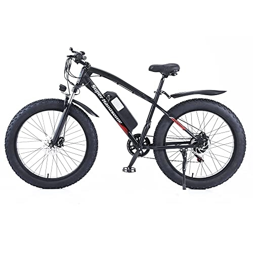 Vélos électriques : fangqi Vélo électrique 26 Pouces avec Bande Grasse - Batterie Samsung Remplaçable 48 V / 13, 5 Ah - Shimano 7 Vitesses - Frein à Disque Mécanique TEKTRO - Charge Maximale : 200 kg