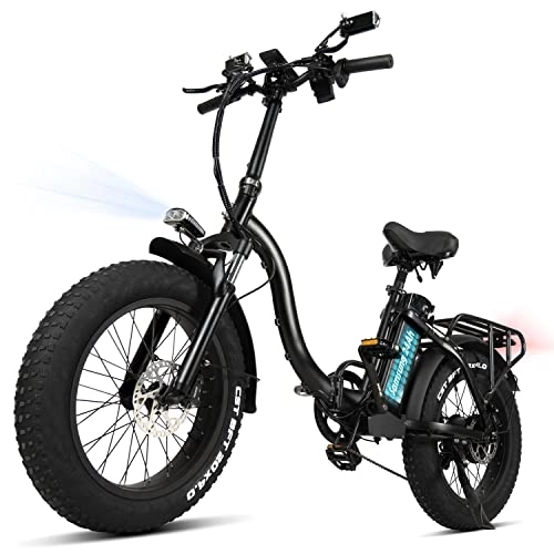 Vélos électriques : Fat Bike Electrique Y20-PLUS, Vélo Électrique Pliable avec 48V / 24Ah Batterie Lithium (Cellules Samsung), Moteur Puissant, Freins Hydrauliques, Tout-Terrain Fat 4.0 Pneu, Pliant Ebike pour Homme Femme