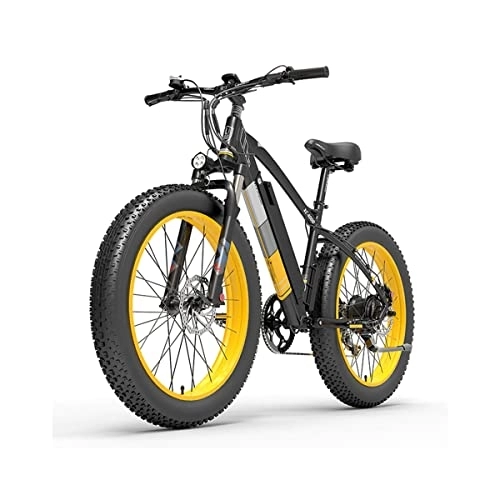 Vélos électriques : Fatbike Électrique 48V 17.5Ah Lankeleisi Xc4000 (Jaune)