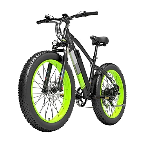 Vélos électriques : Fatbike Électrique 48V 17.5Ah Lankeleisi Xc4000 (Vert)