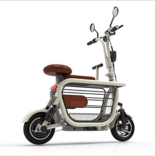 Vélos électriques : FEZBD Vlo lectrique Pliant - Vlo lectrique 580 W avec autonomie de 45 km, vlo lectrique avec Moteur Puissant de 580 W et Batterie au Lithium de 10 Ah, Blanc