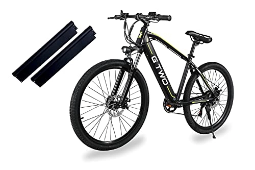 Vélos électriques : Ficyacto Vélos électriques 26 Pouces 500W VTT avec Affichage LCD, 2 Batterie 48V 9.6Ah, Shimano 21 Vitesses, Frein hydraulique