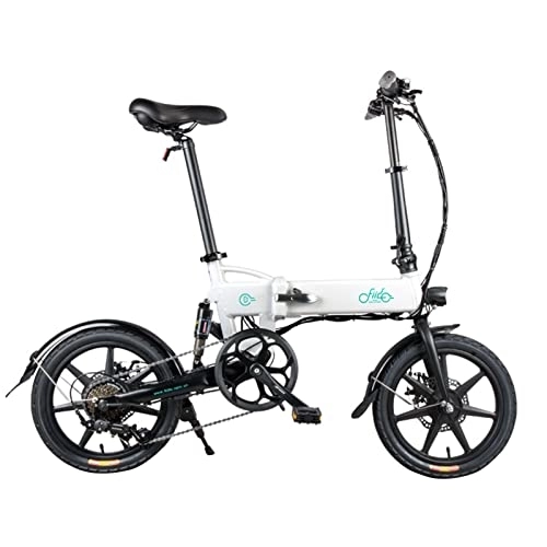 Vélos électriques : FIIDO D2 Vélo Électrique, Vélo Électrique Pliable Rechargeable pour Adultes, Outil de Cyclisme Léger Extérieur, Vitesse Maximale 25 Km / h, Vélo Unisexe (Blanc)