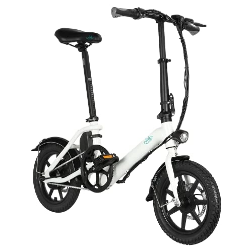 Vélos électriques : FIIDO D3PRO 250w Moteur 7.5Ah 14 Pouces Vélo De Montagne Pliant Électrique (Blanche)