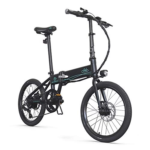 Vélos électriques : FIIDO D4S Vélo électrique pliable 20" 250 W Moteur électrique 36 V / 10, 4 Ah Vélo de ville E-Bike Brushless pour Aldult Hommes Femmes E-MTB Shimano 6 – Noir