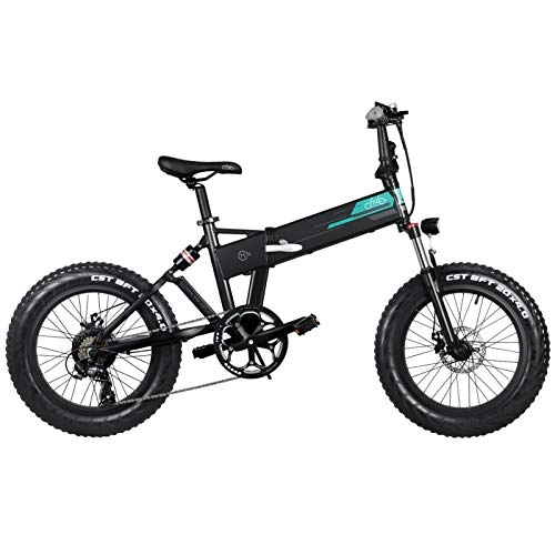 Vélos électriques : FIIDO M1 Vélo Électrique Rechargeable Adultes, Véhicule Pliable Extérieur Amovible À 3 Vitesses, Moteur 250W Batterie Grande Capacité - Noir