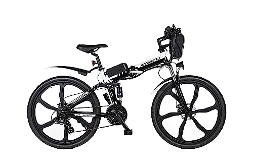 Vélos électriques : Fine Life Pro Vélo électrique 26" avec batterie au lithium 36 V 10, 4 Ah pour une longue portée jusqu'à 50 km VTT tout-terrain avec Shimano 7 vitesses, vélo de ville électrique, batterie amovible