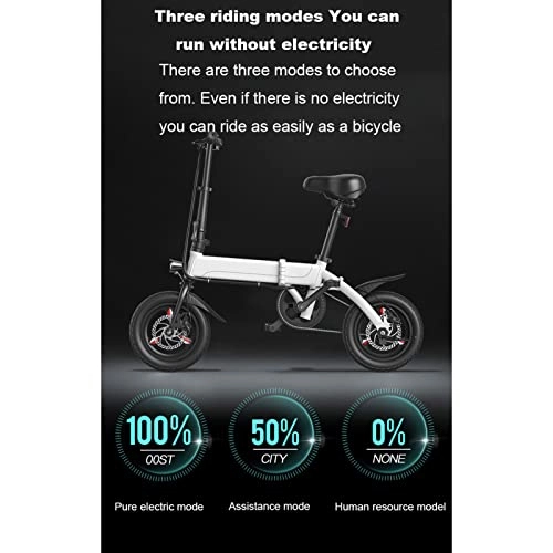 Vélos électriques : FMOPQ 250W Electric Bike FoldableLightweight 14 inch Aluminum Alloy Disc Electric Bicycle 36V Lithium Electric Bike (Color : Purple Size : Single Speed)