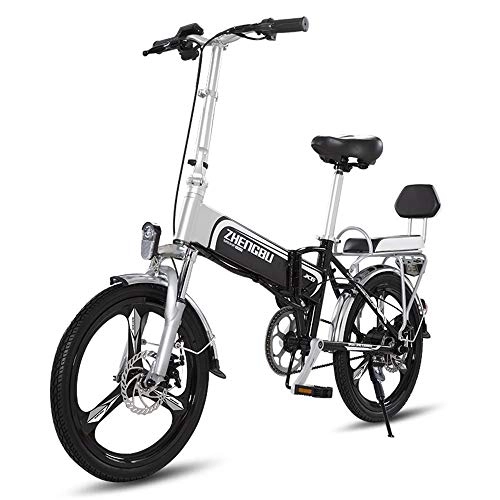 Vélos électriques : FNCUR Pliant Vlo lectrique Double Step Petit Mini Adulte Batterie Au Lithium Boost Batterie De Voiture 36V Vlos Cadeau De Nol (Color : Black)