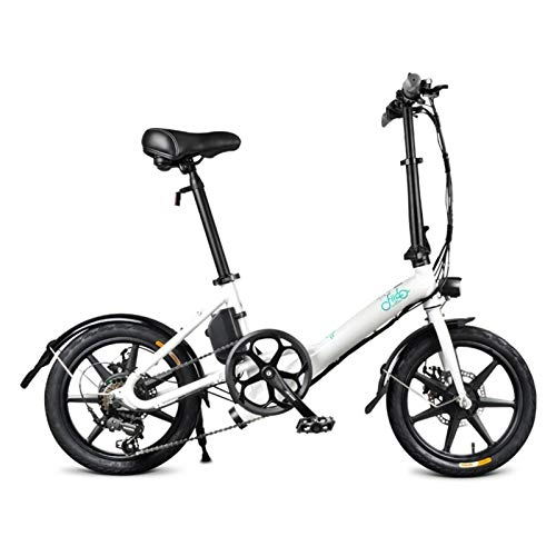 Vélos électriques : fuchsiaan Vélo électrique Pliant M1, Alliage D'aluminium, Moteur 250w Et Double Frein à Disque, Vitesse De 25 km / h, Véhicule électrique Rechargeable pour Vélo De Montagne Noir