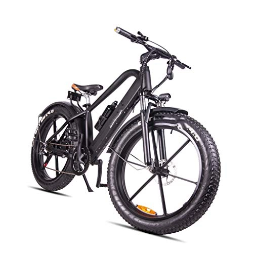 Vélos électriques : FYJK lectrique de vlo de Montagne, 26 Pouces Pliant E-Bike avec des Super-lgers en Alliage de magnsium 6 Spokes Affichage LCD intgr Roue (Pliant)