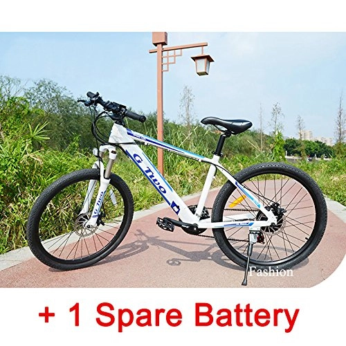 Vélos électriques : G8 66 cm cachée batterie Vélo électrique, 48 V 250 W, cadre en alliage d'aluminium, frein à disque, 24 Speed E Vélo de montagne, Intégré / rayons de roue, WSW Version Plus 1 Replacement Battery