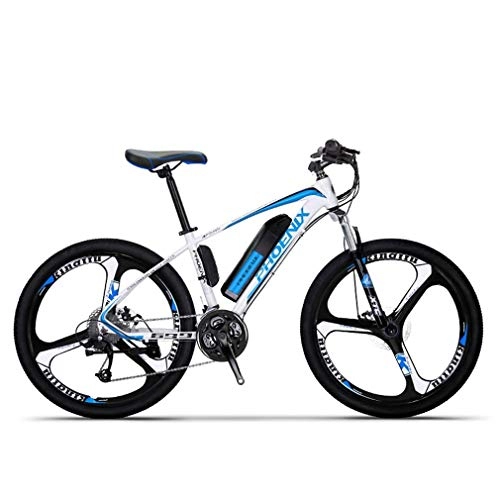 Vélos électriques : GBX Vlo lectrique Adulte, Vtt Adulte, Vlos de Neige 250W, Batterie Au Lithium 36V 10Ah Amovible Pour, Vlo 27 Vitesses, Roues Intgres En Alliage de 26 Pouces, Bleu
