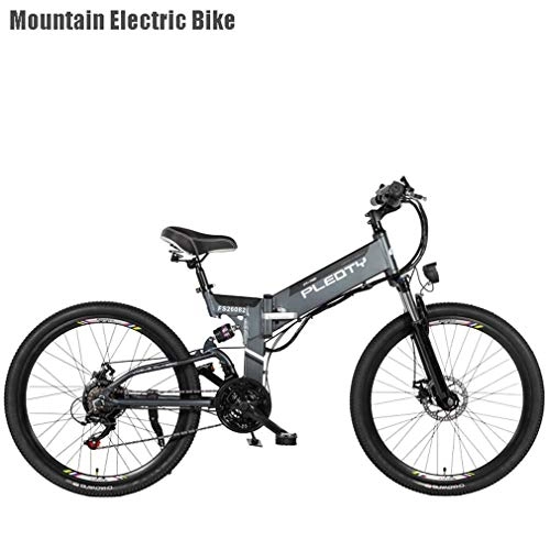Vélos électriques : GBX Vlo lectrique Adulte, Vtt Pliable Adulte, Batterie Au Lithium 48V 10Ah, 480W Vlos En Alliage D'Aluminium, Vlo Tout-Terrain 21 Vitesses, Roues de 26 Pouces