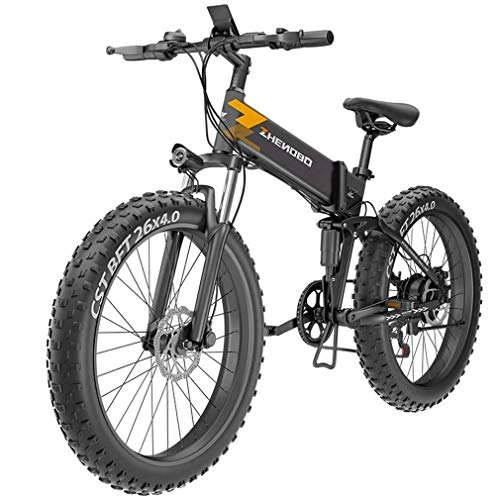 Vélos électriques : GBX Vlo lectrique Pour Adulte, Vlo de Montagne Pliable Pour Adulte, Batterie Au Lithium 48V 10Ah, Vlos de Plage Hors Route, Vlo de Ville En Alliage D'Aluminium, Roues de 26 Pouces